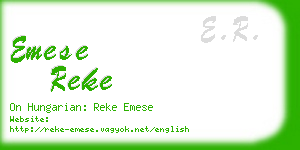 emese reke business card